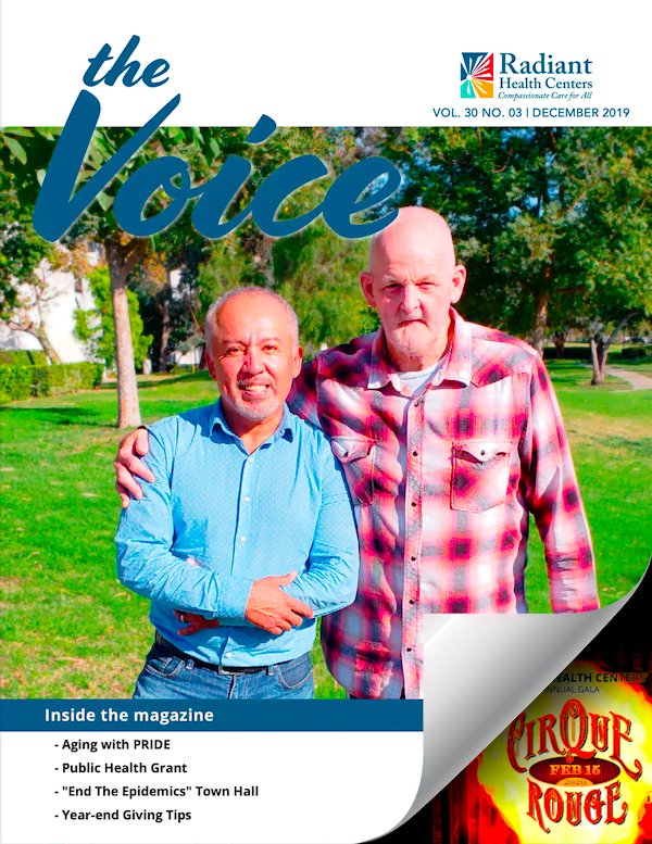 Senior LGBTQ+ couple in Aging with Pride program